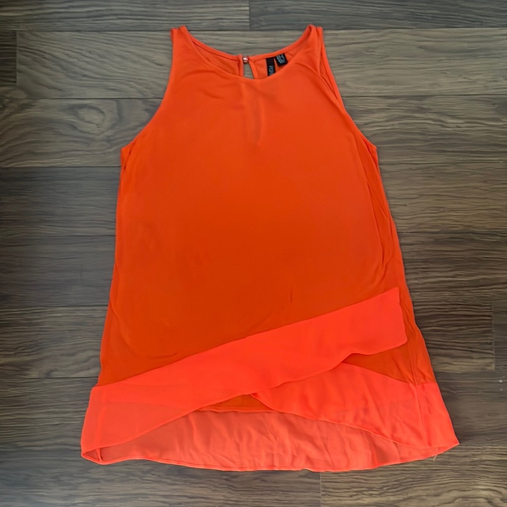 Forever New Melbourne bright orange layered top